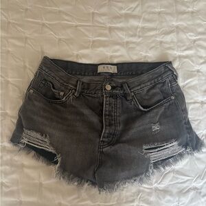 Free People Loving Good Vibrations Cotton Denim Shorts Retail